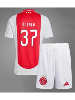 Ajax Josip Sutalo #37 Dječji Domaci Dres kompleti 2024-25 Kratak Rukavima (+ kratke hlače)